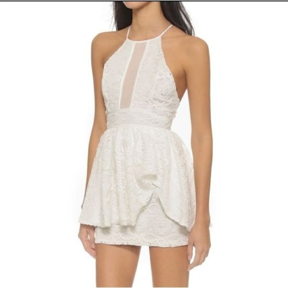 Lovers + Friends White Lace Mini Dress  Size Small